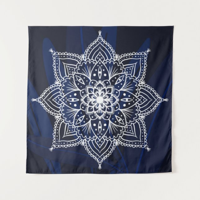 Tenture Magnifique Mandala sur le arrière - plan de la mar (Devant)