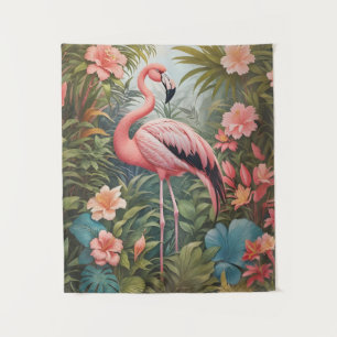 Tenture Magnifique oiseau de Flamant rose rose tropical