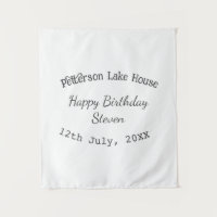 Maison au bord du lac joyeux anniversaire nom date