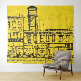 Tenture Maisons et maisons de Yellowville et château d'eau