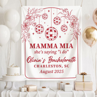 Tenture Mamma Mia Bachelorette Party Banner, She's Saying 