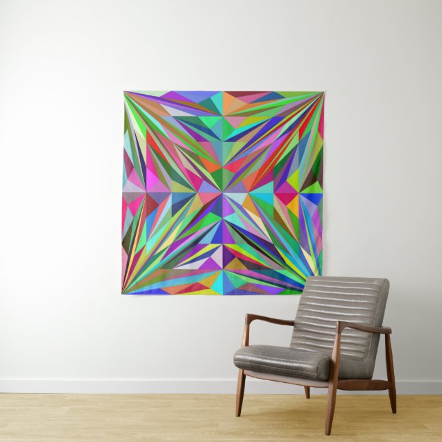 Tenture Mandala Abstrait (En situation)