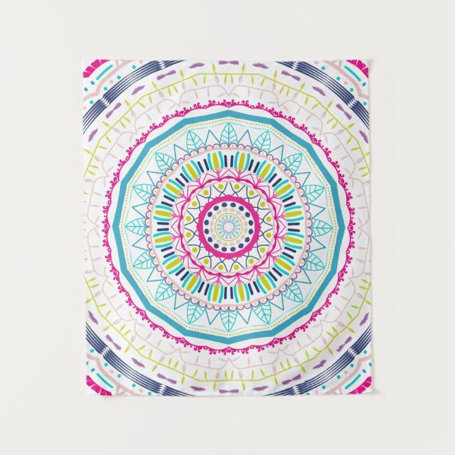 Tenture mandala coloré (Devant)