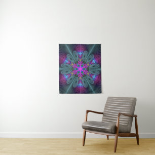 Tenture Mandala Colorful Striant Fractal Art Kaleidoscope