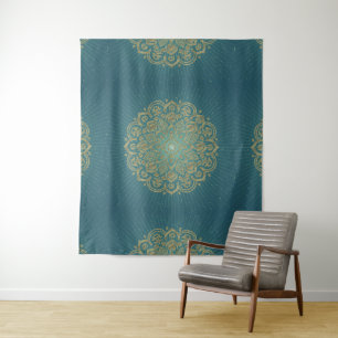 Tenture MANDALA Golden Rosette - Taperstry