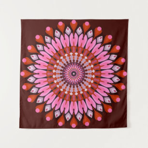 Tenture Mandala rose