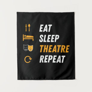 Tenture Manger Dormir Actrice Répéter - Graphique Musical 