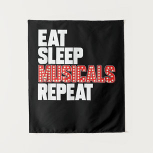 Tenture Manger Dormir Comédies Musicales Répéter Acteur Br