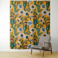 Mangeurs d'abeilles, papillons bleus et marguerite