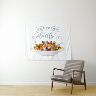 Tenture Mangez plus de plantes frais motivation salade let