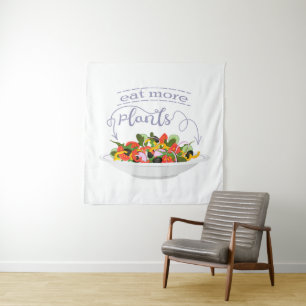 Tenture Mangez plus de plantes frais motivation salade let