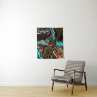 Marbre Brown et bleu Fluide Art