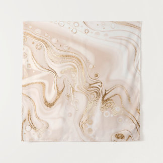 Tenture Marbre liquide : Planche d'or artistique