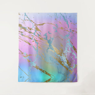 Tenture Marbre Millénaire Ombré Pastel Arc-en-ciel Joueu