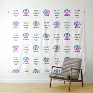 Tenture Marchandise personnalisée d'ÉGLISE Ajouter un logo