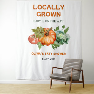 Tenture Marché de producteurs Fête de bébé produits locaux