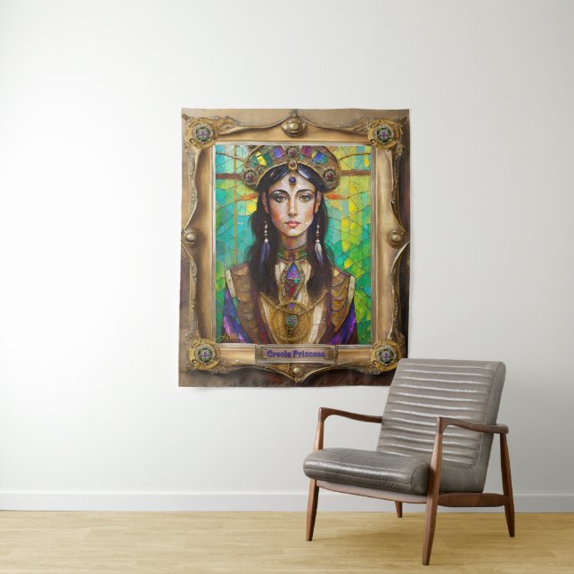 Tenture Mardi Gras Realm Portraits - La Princesse Créole (En situation)