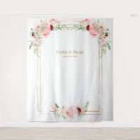 Mariage avec stand photo Fleurs de Pivoines Rose p