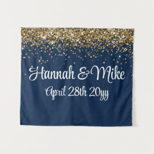 Tenture Mariage bleu bleu marine arrière-plan Photo Boite