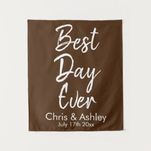 Tenture Mariage Brown personnalisé - Carte de base Best Da