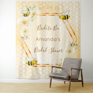 Tenture Mariage civil shower future mariée nid d'abeille a