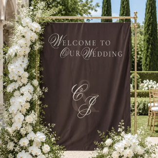 Tenture Mariage Classique Brun Foncé Vieille Fortune