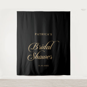 Tenture Mariage Classique Noir et Or Calligraphie Enterrem