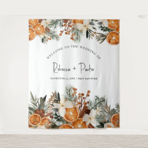 Tenture Mariage de automne d'hiver Contexte Cabine photo