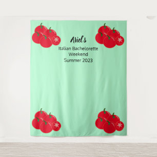 Tenture Mariage de bachelorette d'été Tomato & Mint
