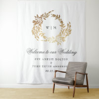 Mariage de monogramme classique de couronne d'or