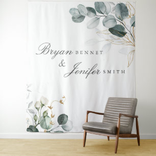 Tenture Mariage de verdure d'eucalyptus botanique rustique