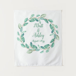 Tenture Mariage de verdure rustique arrière-plan Photo Boo
