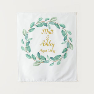 Tenture Mariage de verdure rustique arrière-plan Photo Pro