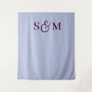 Tenture Mariage esperluette de script de monogramme de per
