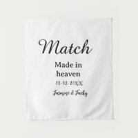 Mariage fait au ciel nom date simple calligraphie