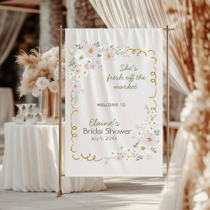 Tenture Mariage Floral Frais Échangé Shower