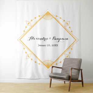 Tenture Mariage photo Gold Diamond moderne fond
