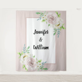 Tenture Mariage Rose d'aquarelle de couleur douce Mauve de