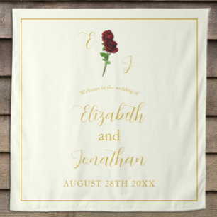 Tenture Mariage Rose d'or ivoire