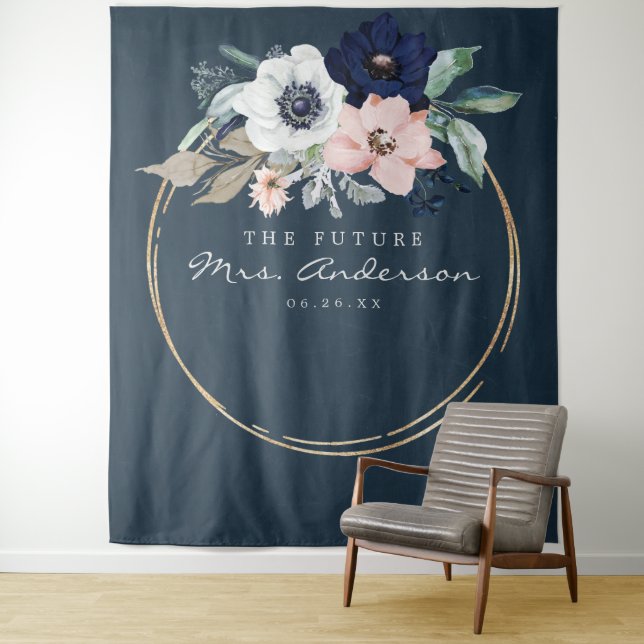 Tenture Marine Fleurit Futur Mme Fête des mariées Contexte (En situation)
