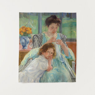 Tenture Mary Cassatt - Jeune mère coudre