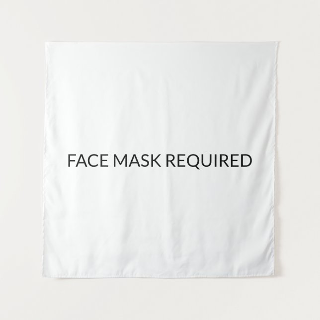 Tenture Masque visage Requis noir et blanc simple (Devant)