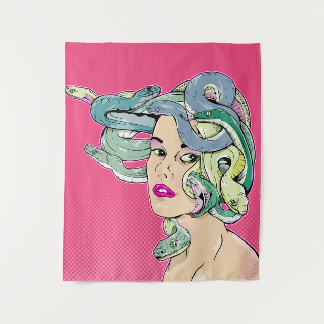 Tenture Medusa Pop art (Devant)