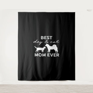 Tenture Meilleur Chien Et Chat Maman Cadeau Cute Crazy Cha