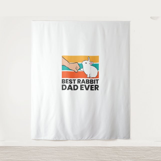 Tenture Meilleur Lapin Papa Jamais Drôle Rabbit Père Rabbi (Devant)