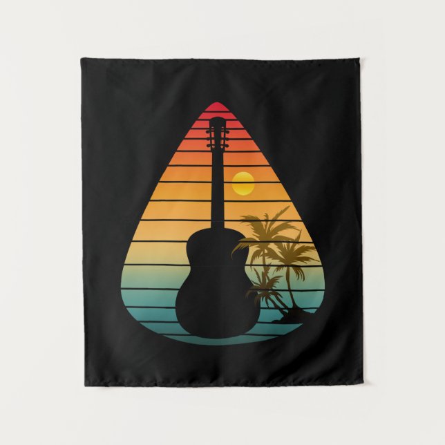 TENTURE MÉLODIE MÉTAL PLECTRE COUCHER DE SOLEIL  (Devant)