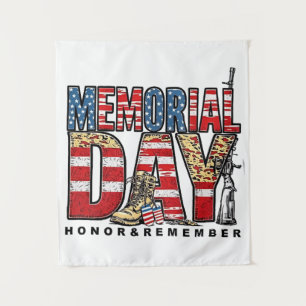 Tenture Mémorial Day Honor & Souvenez-vous du drapeau amér