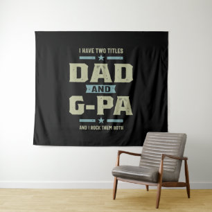 Tenture Mens J'ai deux titres Papa et G-Pa
