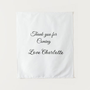 Tenture merci d'être venu nom du texte message 