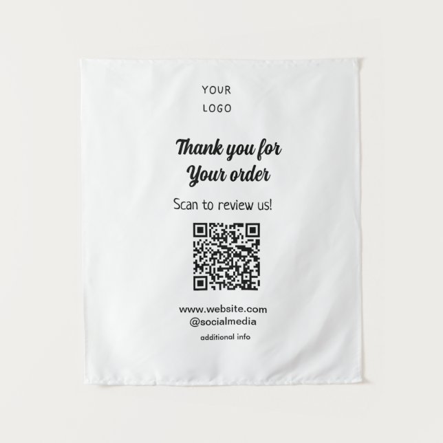 Tenture Merci pour l'analyse de commande Révisez-nous le l (Devant)